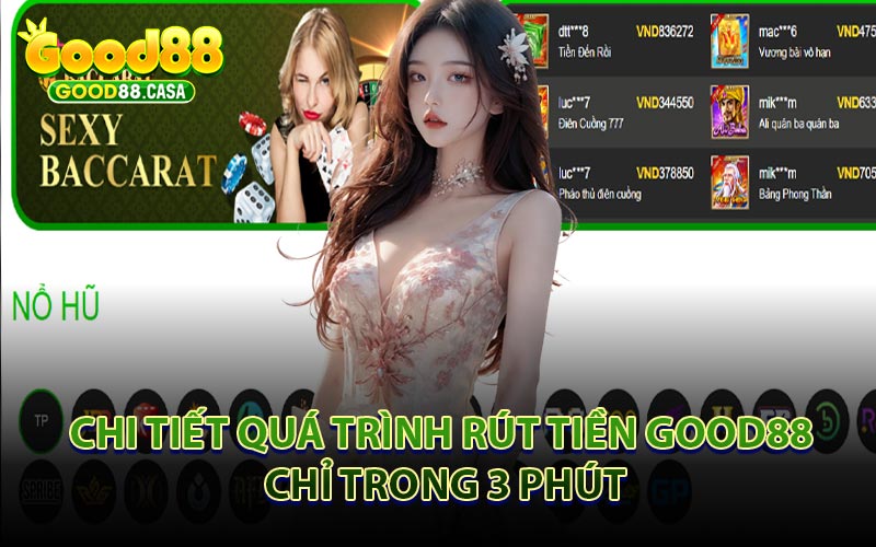 Chi Tiết Quá Trình Rút Tiền Good88 Chỉ Trong 3 Phút